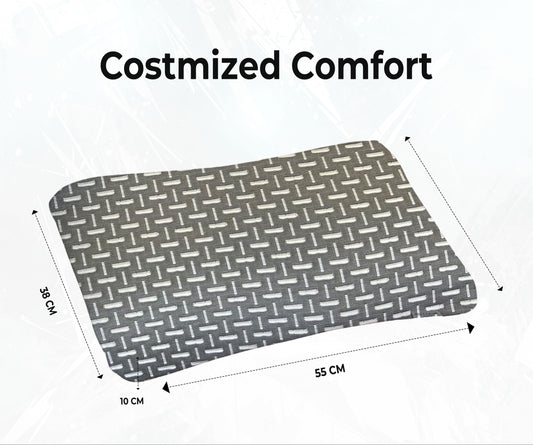 Dual-Sided Curved Memory Foam Support Pillow - Black (22x15x4 Inches)