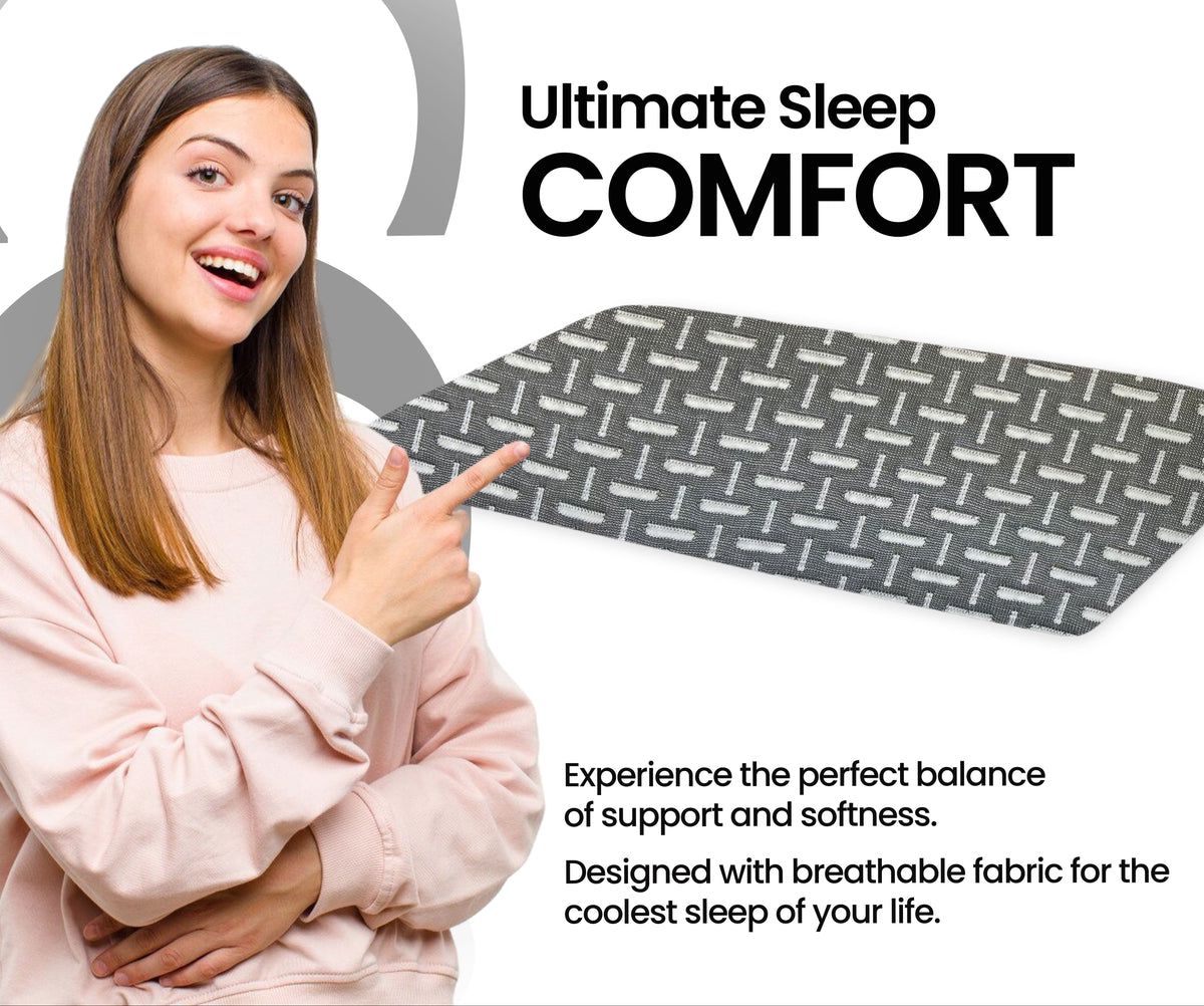 SlimAlign King Size Ultra-Slim Comfort Support Pillow – Black (24x16x2 Inches)