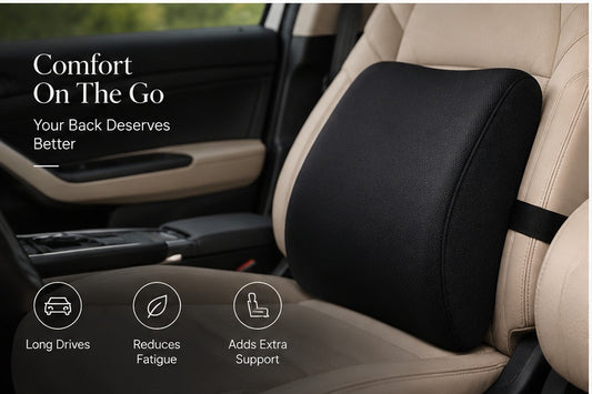Ergonomic Memory Foam Lumbar Support Pillow for Office & Car