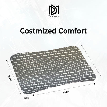 Dual-Sided Curved Memory Foam Support Pillow - Black