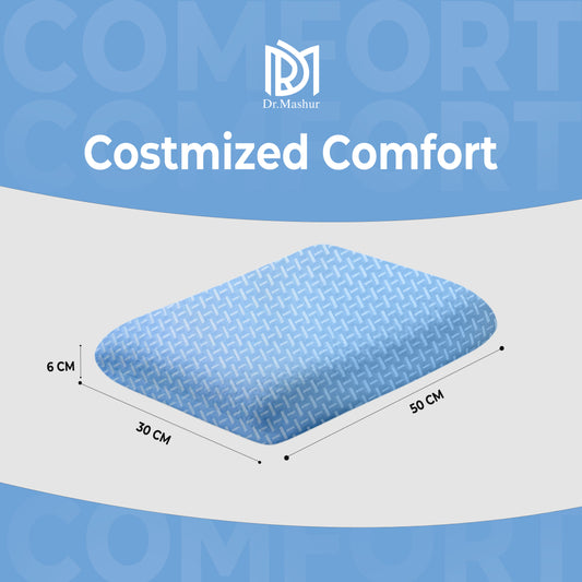 Queen Size Memory Foam Sleeping Pillow –  Sky