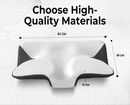Ergonomic Cervical Memory Foam Pillow for Neck Pain Relief | Orthopedic Contour Sleeping Pillow (25×15×6 Inches)