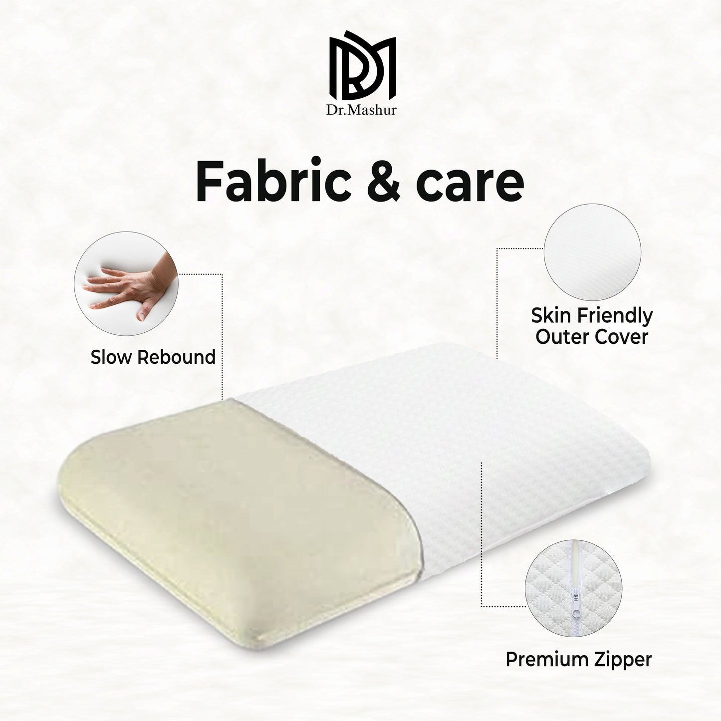 Queen Size Memory Foam Sleeping Pillow – White