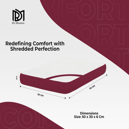 Queen Size Memory Foam Cervical Pillow with Belt – Wine