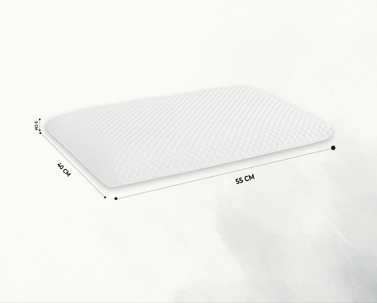 SlimAlign King Size Ultra-Slim Comfort Support Pillow – White (24×16×2 Inches)