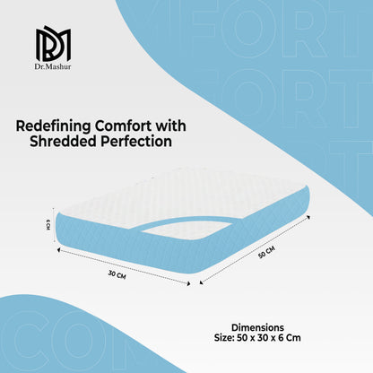 Queen Size Memory Foam Cervical Pillow with Belt – Sky Blue