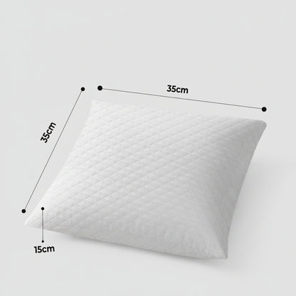 Square Memory Foam Decorative Sofa Cushion (14×14×6 Inches)