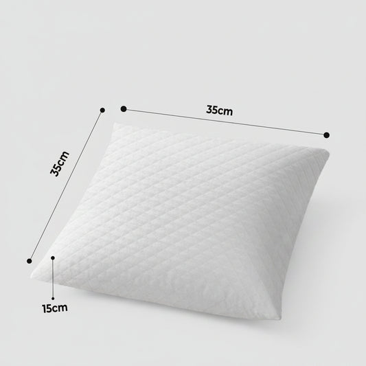 Square Memory Foam Decorative Sofa Cushion (14×14×6 Inches)
