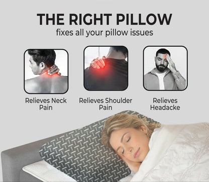 Queen Size Memory Foam Sleeping Pillow – Grey (20x12x3.5 Inches)