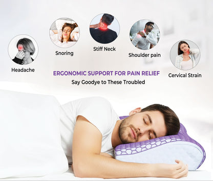 Cooling Gel Contour Memory Foam Neck Pillow (19.5x12.5x5 Inches)