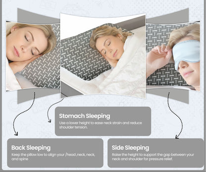 Queen Size Memory Foam Sleeping Pillow – Grey (20x12x3.5 Inches)