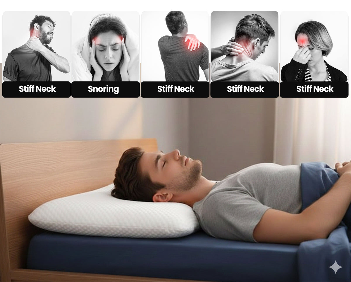 SlimAlign King Size Ultra-Slim Comfort Support Pillow – White (24×16×2 Inches)