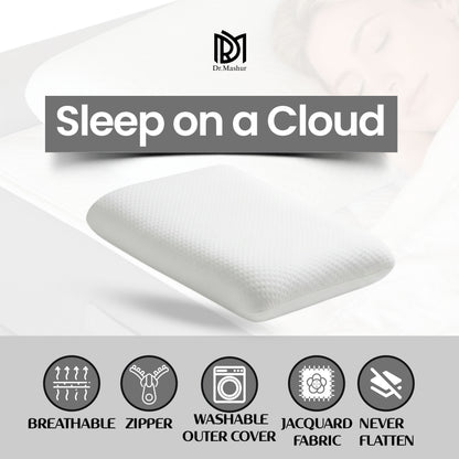 Queen Size Memory Foam Sleeping Pillow – White