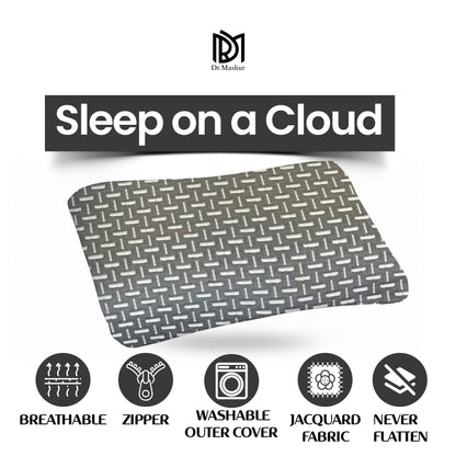 Dual-Sided Curved Memory Foam Support Pillow - Black