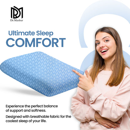 Queen Size Memory Foam Sleeping Pillow –  Sky