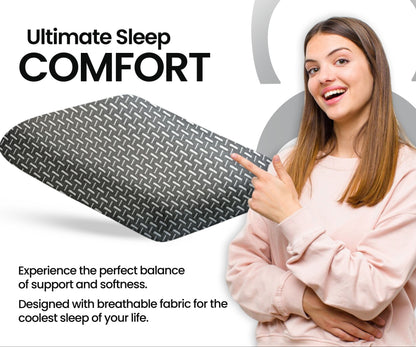 Queen Size Memory Foam Sleeping Pillow – Grey (20x12x3.5 Inches)