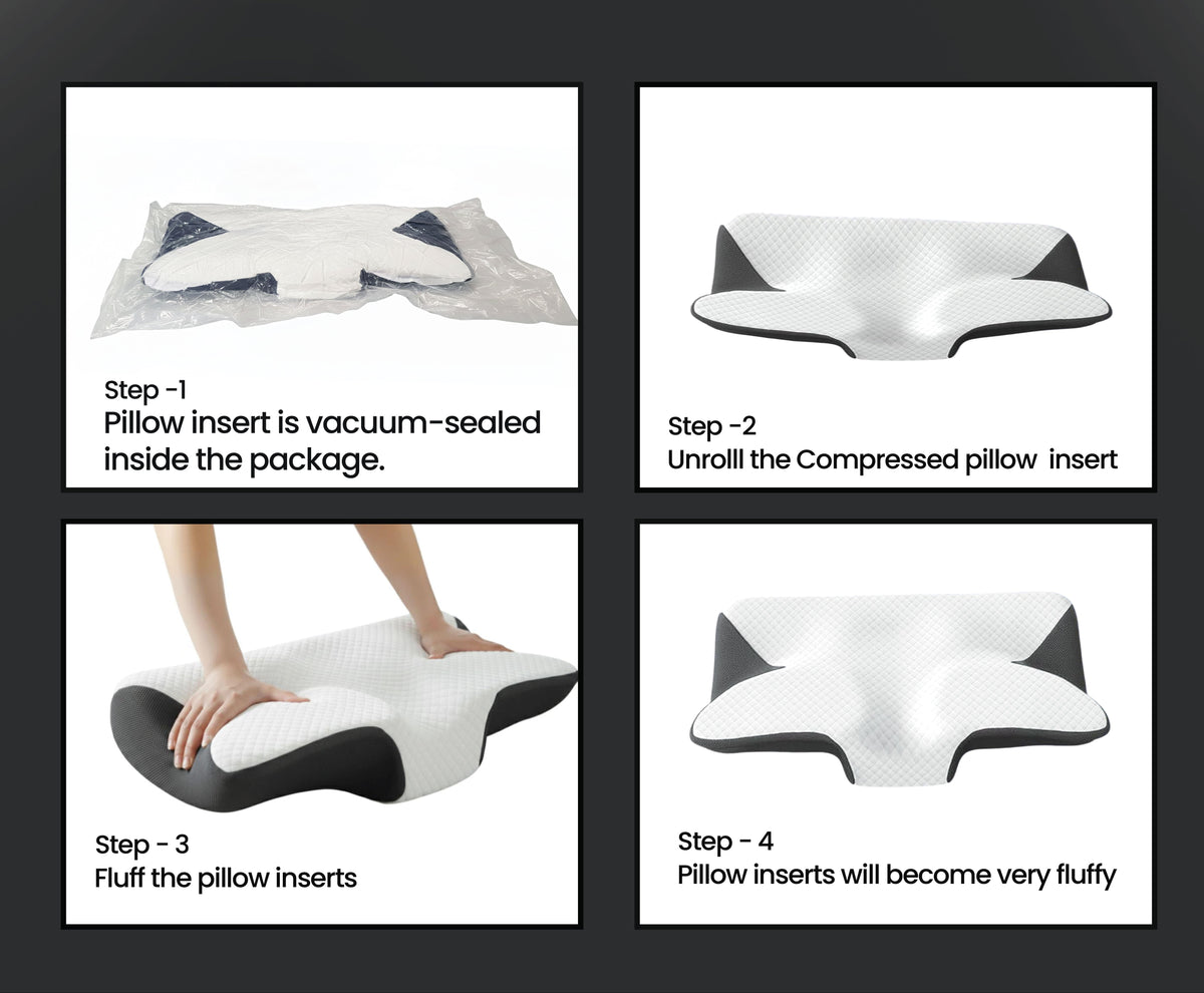 Ergonomic Cervical Memory Foam Pillow for Neck Pain Relief | Orthopedic Contour Sleeping Pillow (25×15×6 Inches)