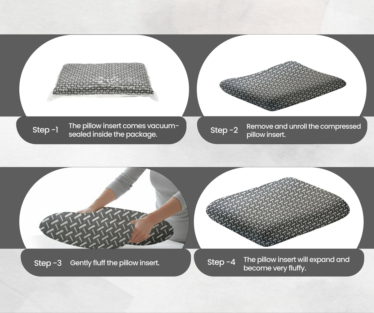 Queen Size Memory Foam Sleeping Pillow – Grey (20x12x3.5 Inches)
