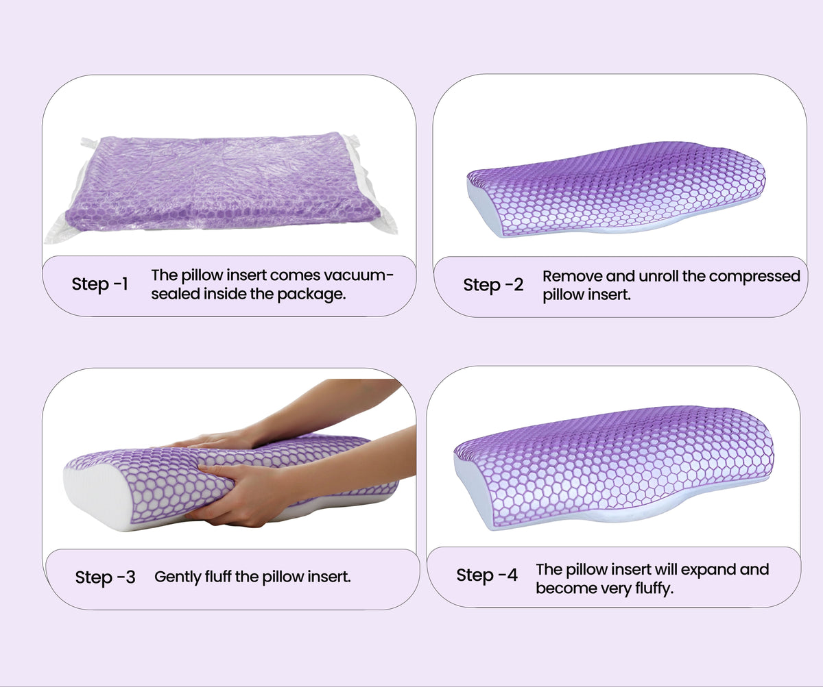 Cooling Gel Contour Memory Foam Neck Pillow (19.5x12.5x5 Inches)