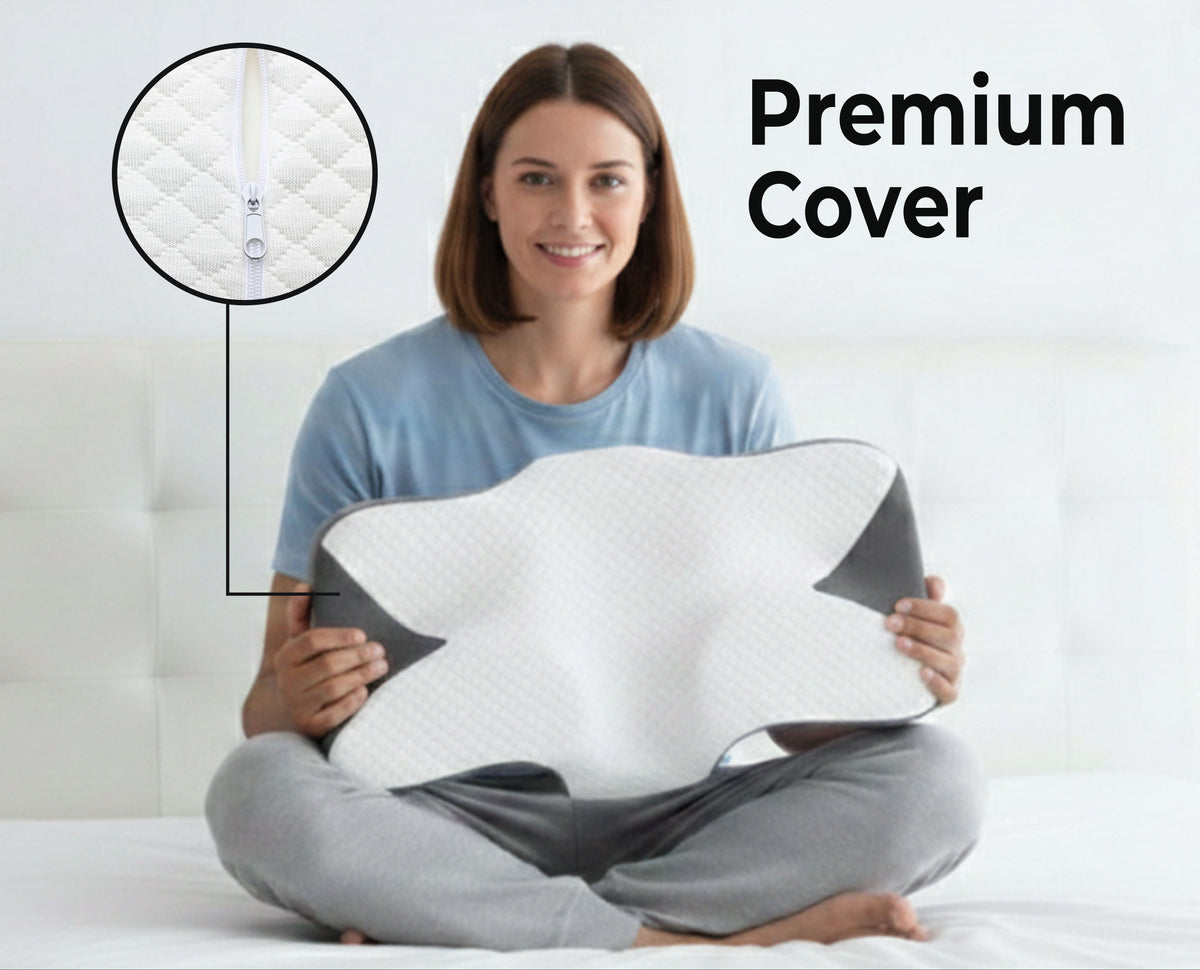 Ergonomic Cervical Memory Foam Pillow for Neck Pain Relief | Orthopedic Contour Sleeping Pillow (25×15×6 Inches)