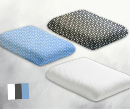 Queen Size Memory Foam Sleeping Pillow – Grey (20x12x3.5 Inches)