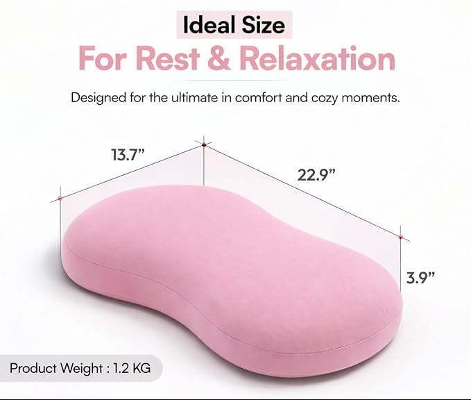 Memory Foam Cuddle Pillow for Sleep & Relaxation (22.9x13.7x3.9 Inches)