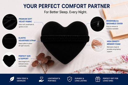 Heart-Shaped Memory Foam Knee Support Pillow  Description