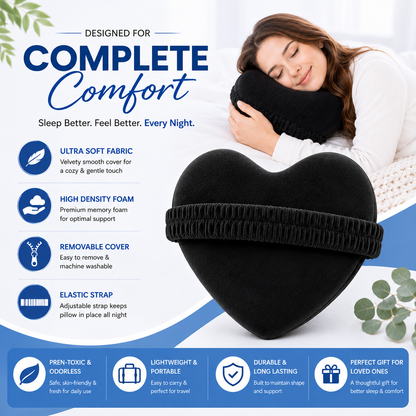Heart-Shaped Memory Foam Knee Support Pillow  Description
