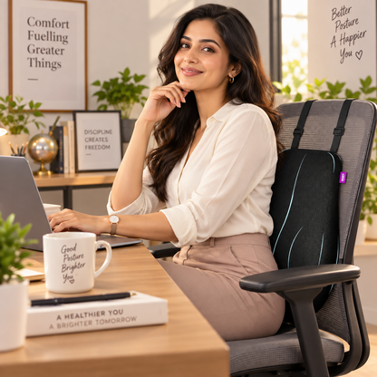 Ergonomic Backrest for Office Chair & Car Seat