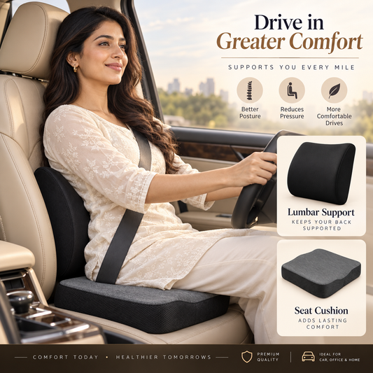 2-Piece Office Comfort Combo Tailbone & Seat Support Pillow