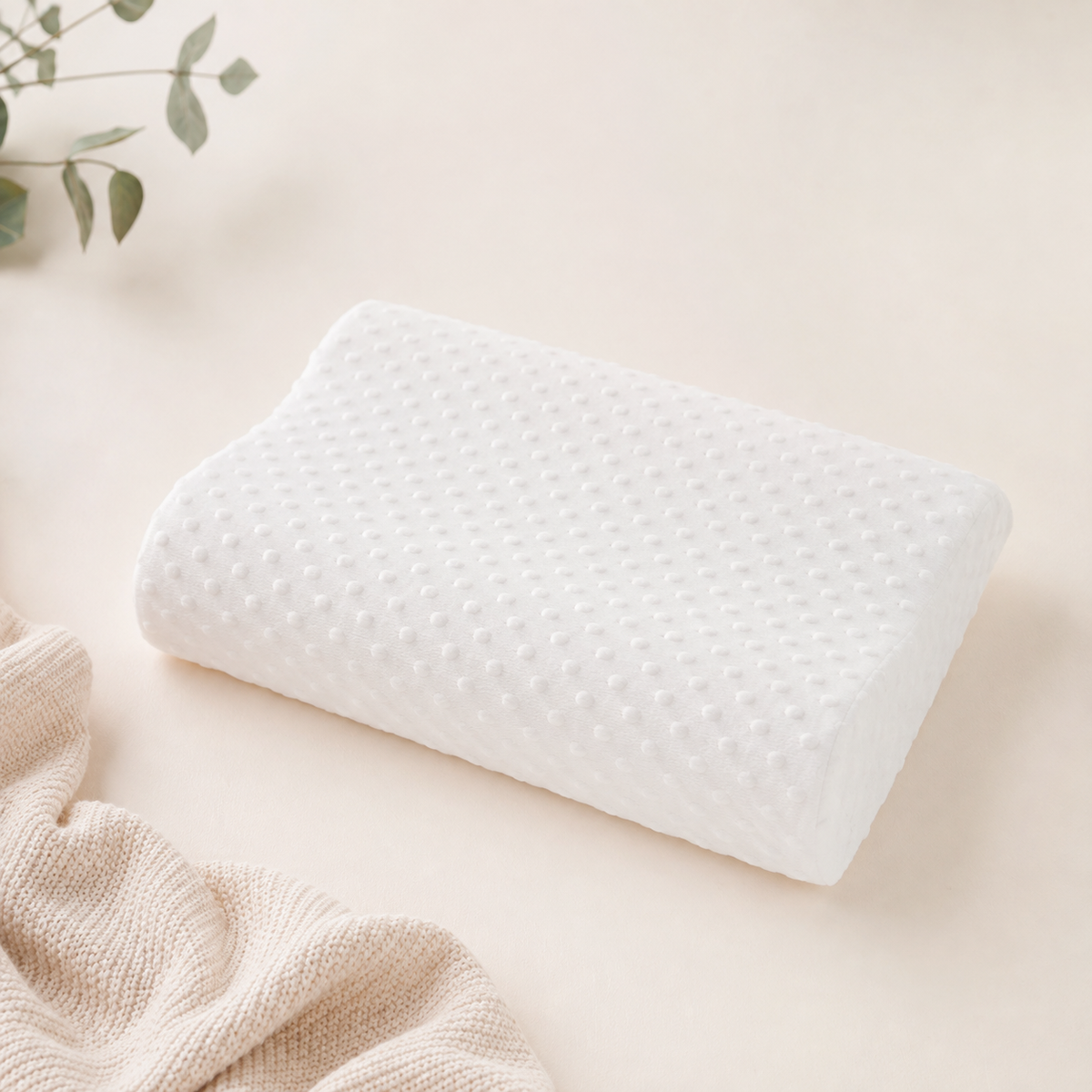 Baby Orthopedic Memory Foam Cervical Pillow with Contoured Neck Support (17x10.5x2.5 Inches)
