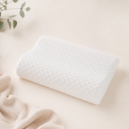 Baby Orthopedic Memory Foam Cervical Pillow with Contoured Neck Support (17x10.5x2.5 Inches)
