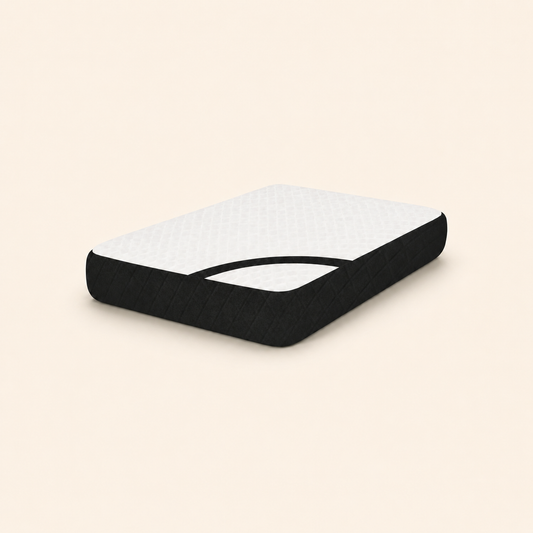 Queen Size Memory Foam Cervical Pillow with Belt – Black (20x12x3.5 Inches)