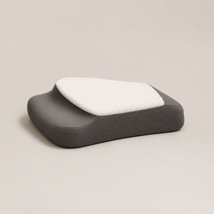 Two-Step Contour Memory Foam Neck Support Pillow (25×16×5 Inches)