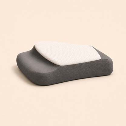 Two-Step Contour Memory Foam Neck Support Pillow (25×16×5 Inches)