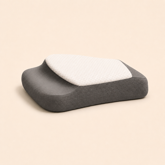 Two-Step Contour Memory Foam Neck Support Pillow (25×16×5 Inches)