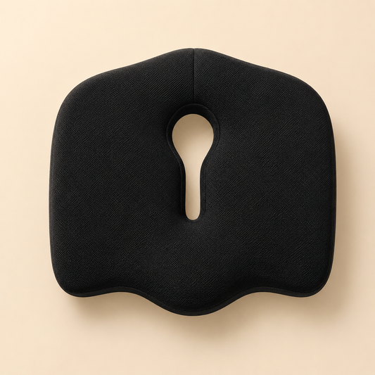 Orthopedic Coccyx Seat Cushion for Tailbone & Sciatica Relief | Memory Foam Sitting Pillow (17.5×16×4 Inches)