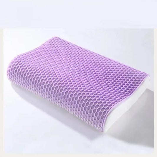 Purple Honeycomb Gel Grid Ergonomic Pillow for Neck Support