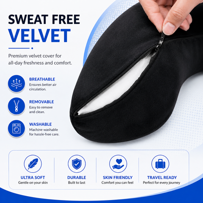 Adjustable Memory Foam Travel Neck Pillow