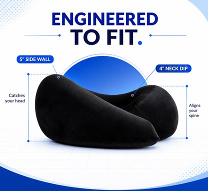 Adjustable Memory Foam Travel Neck Pillow