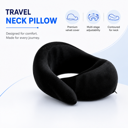 Adjustable Memory Foam Travel Neck Pillow