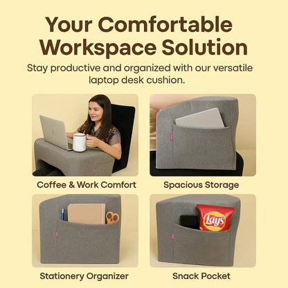 Cushioned Lap Desk Pillow for Laptop & Work