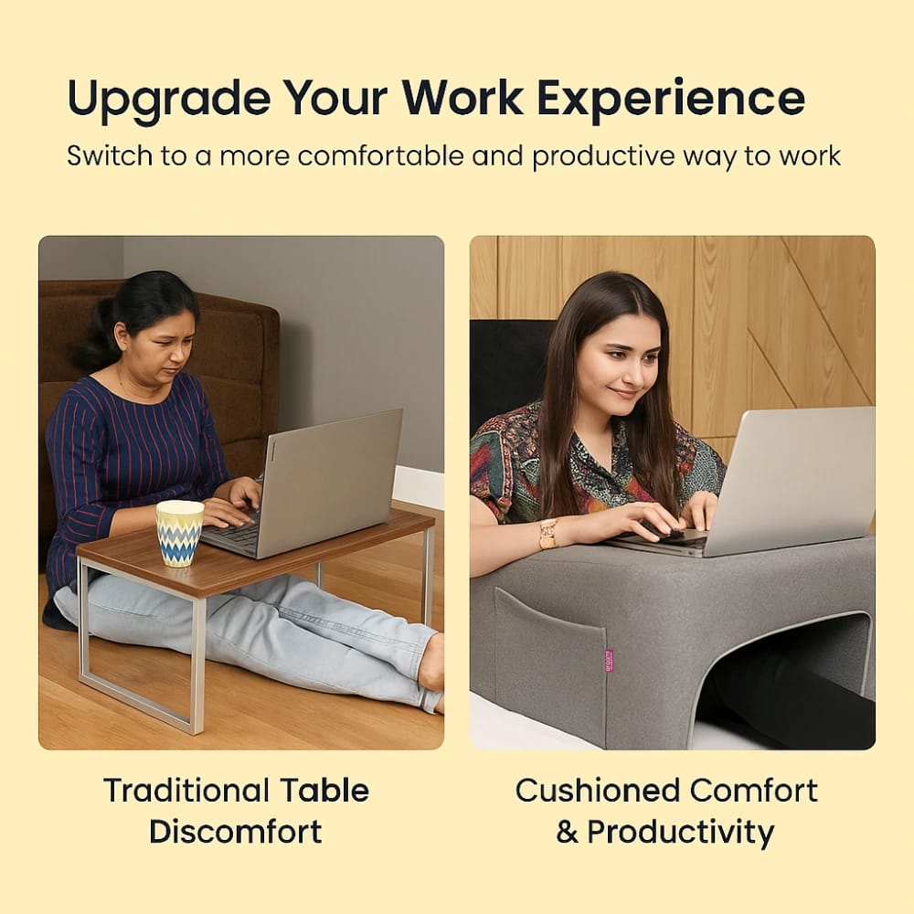 Cushioned Lap Desk Pillow for Laptop & Work