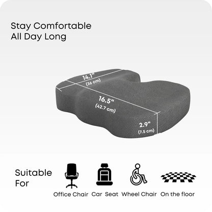 Ergonomic Memory Foam Coccyx Seat Support Cushion
