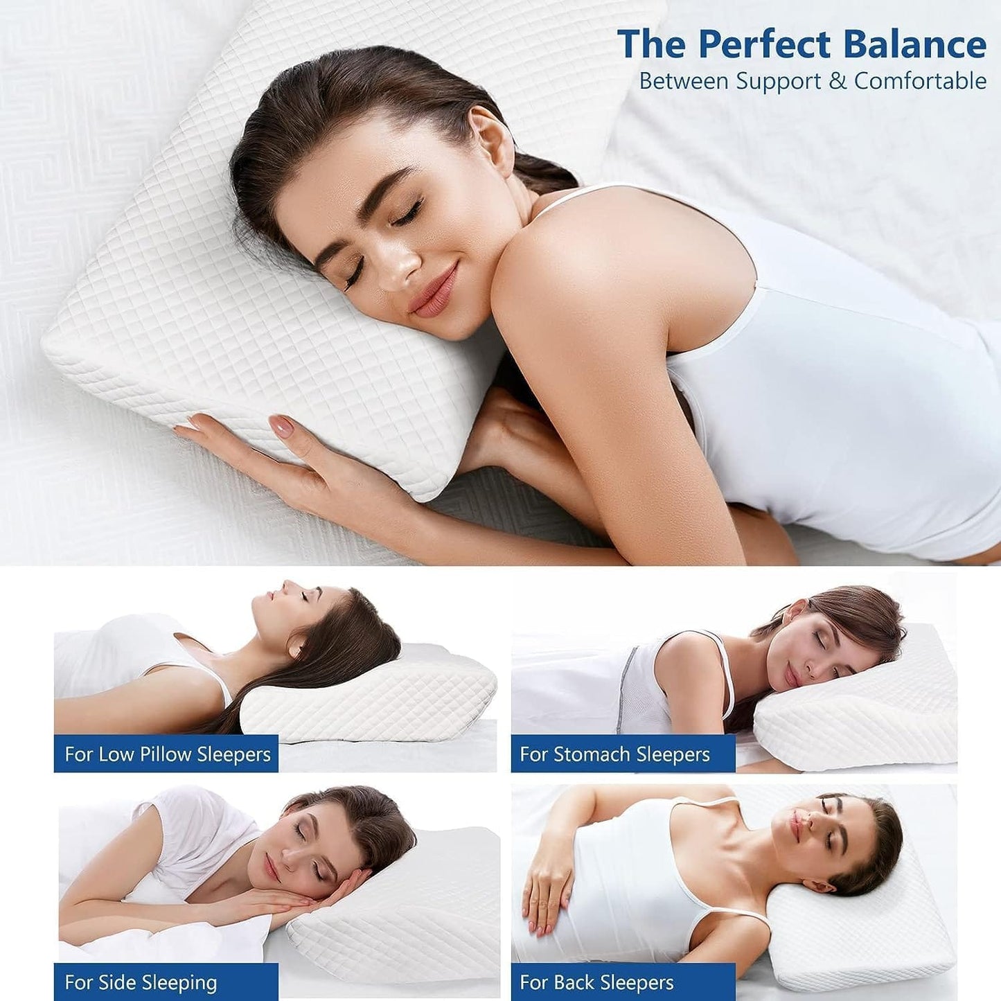 Orthopedic Memory Foam Cervical Pillow for Neck & Shoulder Support