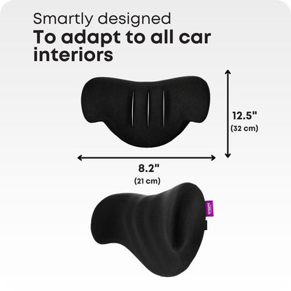 Ergonomic Memory Foam Car Neck Pillow | Headrest Support Cushion for Neck Pain Relief (12×8×5 Inches)