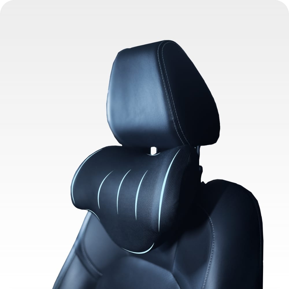 Ergonomic Memory Foam Car Neck Pillow | Headrest Support Cushion for Neck Pain Relief (12×8×5 Inches)