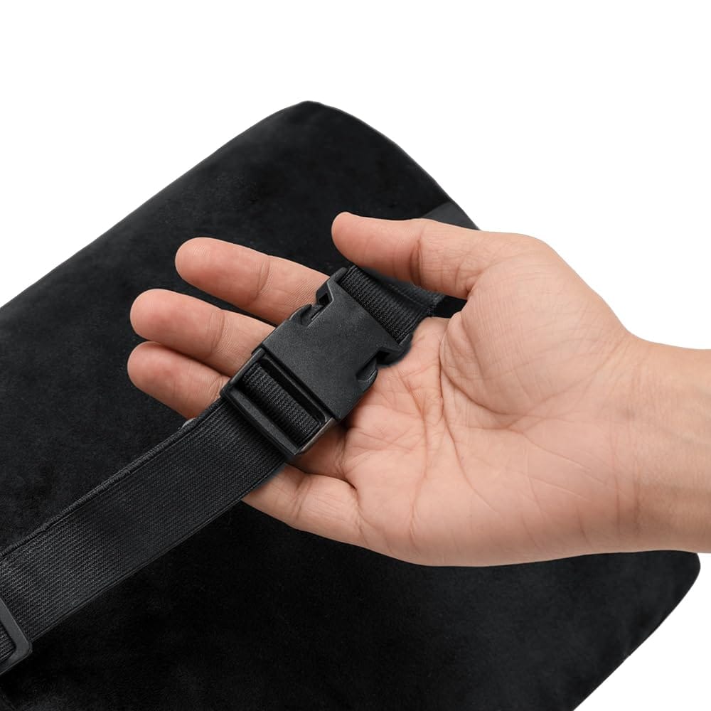 Ergonomic Memory Foam Lumbar Support Pillow | Back Cushion for Office Chair, Car & Home