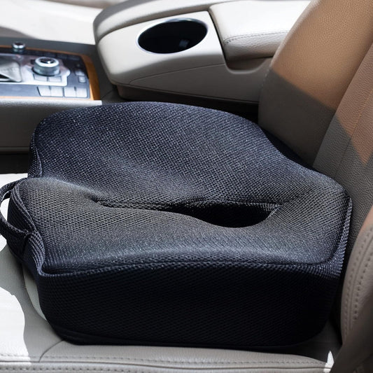 Orthopedic Coccyx Seat Cushion for Tailbone & Sciatica Relief | Memory Foam Sitting Pillow