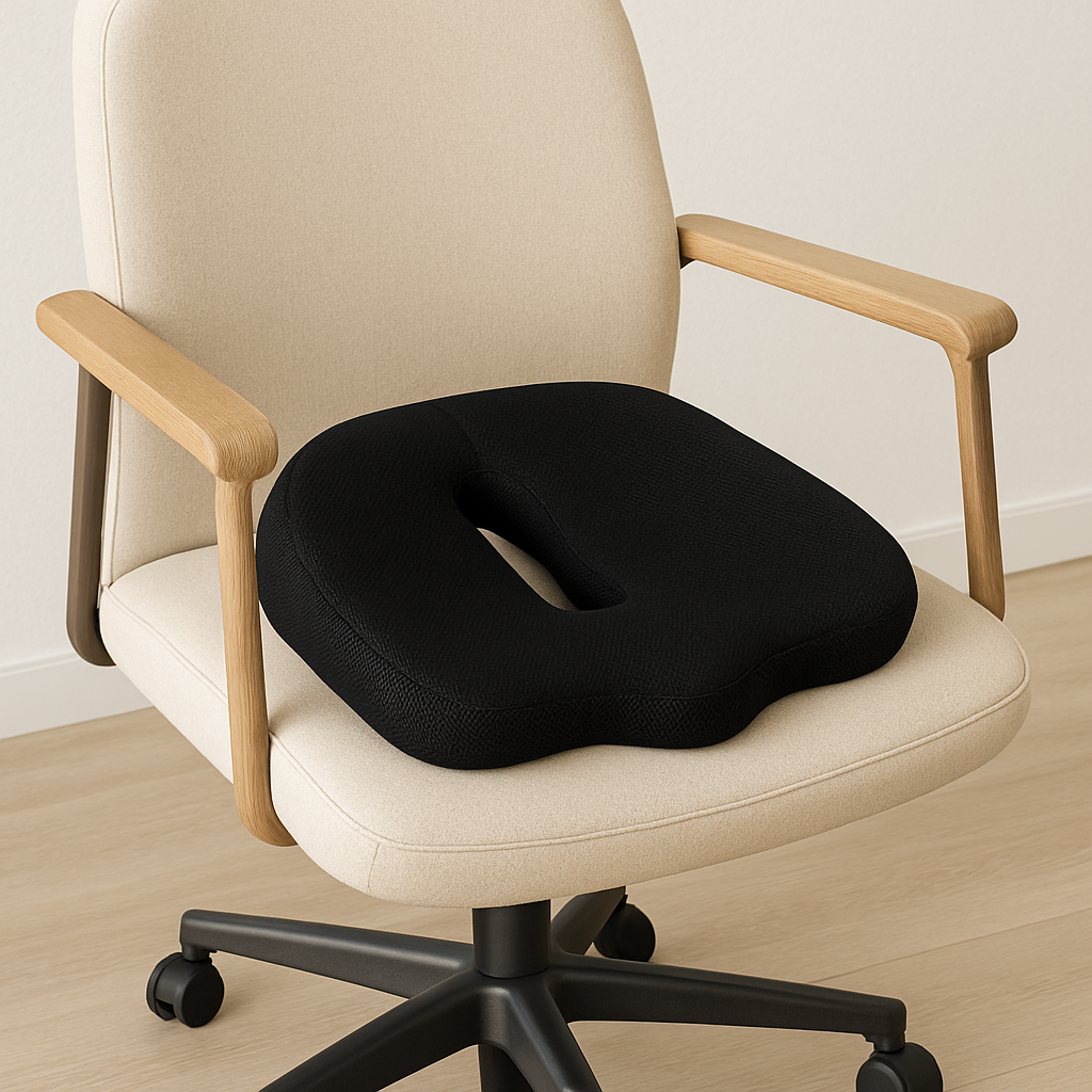 Orthopedic Coccyx Seat Cushion for Tailbone & Sciatica Relief | Memory Foam Sitting Pillow